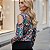 Blusa Viscolycra Manga Longa Vazada Estampa Tropical - Imagem 5