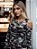Vestido Curto Viscolycra Ombro Vazado Militar com Babado - Imagem 4