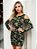 Vestido Curto Viscolycra Ombro Vazado Militar com Babado - Imagem 10