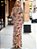 Vestido Longo Viscolycra Floral com Decote Vazado e Mangas Longas - Imagem 4