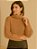 Blusa Tricot Gola Cacharrel Manga Bufante Longa Canelada - Tamanho Único - Imagem 12