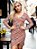 Vestido Curto Floral Transpassado Manga Longa Viscolycra - Imagem 1