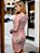 Vestido Curto Floral Transpassado Manga Longa Viscolycra - Imagem 3
