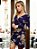 Vestido Curto Floral Transpassado Manga Longa Viscolycra - Imagem 4