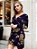 Vestido Curto Floral Transpassado Manga Longa Viscolycra - Imagem 5