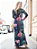 Vestido Longo Viscolycra Berlim com Fenda Floral Azul - Imagem 2