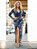 Vestido Longo Viscolycra Berlim com Fenda Floral Azul - Imagem 3