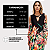 Vestido Curto Viscolycra Manga Longa Ombro Nu Estampa Tropical Preto - Imagem 3