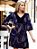 Vestido Curto Viscolycra com Mangas Flare Paisley Azul - Imagem 4