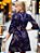 Vestido Curto Viscolycra com Mangas Flare Paisley Azul - Imagem 3