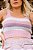 Cropped Tricot Regata Feminina Decote Quadrado Listrado - Imagem 4