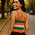 Cropped Tricot Regata Feminina Decote Quadrado Listrado - Imagem 14