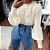 Blusa Tricot Manga Longa Bufante Canelada - Veste 38 ao 42 - Imagem 6