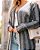 Kimono Longo Tricot Listrado Cinza - Imagem 3