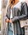 Kimono Longo Tricot Listrado Cinza - Imagem 7