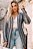 Kimono Longo Tricot Listrado Cinza - Imagem 2