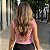 Regata Feminina Tricô Canelado Babado Gola Alta Modal - Imagem 5