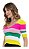 Cropped Tricot Modal Manga Curta Listrado V Neck - Conforto e Estilo no Verão - Imagem 5