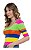 Cropped Tricot Modal Manga Curta Listrado V Neck - Conforto e Estilo no Verão - Imagem 6
