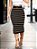 Saia Tricot Modal Midi Tubinho Listrada Feminina - Imagem 10