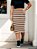 Saia Tricot Modal Midi Tubinho Listrada Feminina - Imagem 6