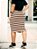 Saia Tricot Modal Midi Tubinho Listrada Feminina - Imagem 2