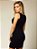 Vestido Curto Tricot Modal Split com Decote V e Detalhes em Duas Cores - Imagem 2