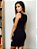 Vestido Curto Tricot Modal Split com Decote V e Detalhes em Duas Cores - Imagem 4