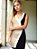 Vestido Curto Tricot Modal Split com Decote V e Detalhes em Duas Cores - Imagem 9