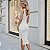 Vestido Midi Tricot Canelado Lurex Com Fenda Brilhante - Imagem 6