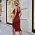 Vestido Midi Tricot Canelado Lurex Com Fenda Brilhante - Imagem 5