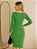 Vestido Midi Tricot Canelado Manga Longa Gola V - Imagem 5