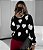 Blusa de Tricô Manga Longa Estampada Corações Feminina - Imagem 4