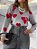 Blusa de Tricô Manga Longa Estampada Corações Feminina - Imagem 11