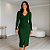Vestido Midi Tricot Canelado Manga Longa Feminino - Tendência Versátil e Elegante - Imagem 4