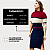 Vestido Midi Tricot Tricolor Manga Curta Elegante - Tendência 2025 - Imagem 7