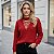 Blusa Tricot Canelado Decote V Transpassado Manga Longa - Imagem 8