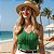 Cropped Regata Feminina Tricot Alça Fina Trancinhas Tendência Verão - Imagem 4