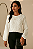 Blusa Suéter Tricot Feminina Manga Longa Transpassada Gola Joia - Imagem 3