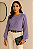 Blusa Suéter Tricot Feminina Manga Longa Transpassada Gola Joia - Imagem 7
