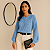 Blusa Suéter Tricot Feminina Manga Longa Transpassada Gola Joia - Imagem 2