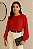 Blusa Suéter Tricot Feminina Manga Longa Transpassada Gola Joia - Imagem 5