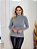 Blusa de Tricô Feminina Manga Longa Gola Cacharrel Básica Inverno - Imagem 1