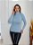 Blusa de Tricô Feminina Manga Longa Gola Cacharrel Básica Inverno - Imagem 2