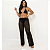 Calça Tricot Saída de Praia Vazada Feminina - Tendência Verão - Imagem 1