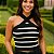 Cropped Tricot Modal Cruzado Listrado - Veste 36 ao 40 - Imagem 2