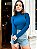 Blusa de Tricô Canelada Feminina Gola Alta Manga Longa Inverno - Imagem 3