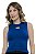 Cropped Tricot Modal Losango Vazado Alça Feminino Verão - Imagem 16