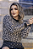 Blusa Tricot Onça Manga Longa Feminina - Imagem 7