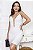 Vestido Curto Lurex Crepe com Tule e Fivela Acinturada - Imagem 1